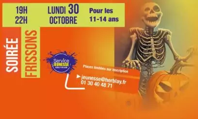 🎃 EAM Herblay - Soirée Frissons 11-14 ans 😱 - Lundi 30 octobre 2023