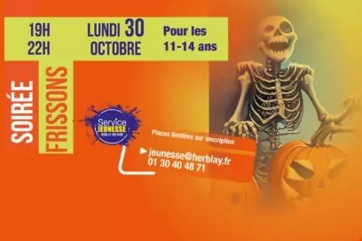 🎃 EAM Herblay - Soirée Frissons 11-14 ans 😱 - Lundi 30 octobre 2023